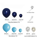 abordables Monsieur et Madame Mariage-106 pièces bleu marine étoilé bleu nuit bleu encre bleu sequin ballon chaîne ensemble ouverture fête décoration