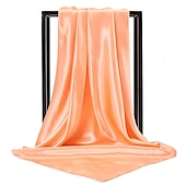 billige skjerf-1 stk 90*90cm ensfarger halsduk hijab skjerf for kvinner silke sateng pannebånd hår skjerf kvinnelige firkantede sjal hodeskjerf for damer
