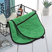abordables Vêtements &amp; accessoires-Chien Chat Serviette de bain Peignoir sec pour chien Mode Le style mignon Respirable Doux Lavable Confortable Extérieur Intérieur Casual Quotidien Bleu Vêtements pour chiens for Bichon Frisé Caniche