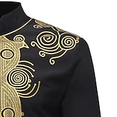 preiswerte afrozentrische Mode-Herren Hemd Moderne afrikanische Outfits Afrikanischer Druck Dashiki Maskerade Erwachsene Hemd Party
