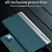 Недорогие Чехлы для iPhone-Чехол для iPhone 16 iPhone 15 Pro Max Plus iPhone 14 13 12 11 Pro Max Plus X XR XS флип-обложка с подставкой магнитная полнороговая защитная укладка PC металл