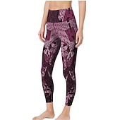ieftine Jambiere și colanți de yoga-Pentru femei Sports Gym Leggings Pantaloni de yoga Talie Înaltă Spandex Verde Gri Mov Jambiere decupate camuflaj Controlul abdomenului Lift Fesier Îmbrăcăminte Îmbrăcăminte Yoga Fitness Gimnastic