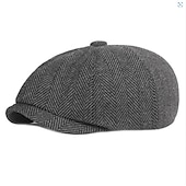 cheap Accessories and More-The Great Gatsby Gangster Retro Vintage Roaring 20s 1920s Beret Hat Men&#039;s All Costume Hat Vintage Cosplay Event / Party Festival Hat New Year