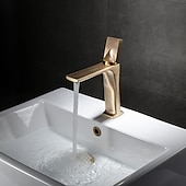 abordables Robinets de lavabo-robinet de lavabo de salle de bain - robinets de bain monotrou classiques électroplaqués