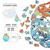 abordables fournitures de peinture, de dessin et d&#039;art-nouveau bois animal puzzle a5 a4 a3 taille bébé jouet 3d jigsaw set jeu de société pour adultes enfants cadeaux jouet éducatif tangram puzzles