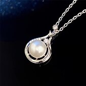 abordables Colliers-Collier Perle Imitation Perle Zircon Femme Mode simple Classique Adorable Mariage Forme Géométrique Colliers Tendance Pour Soirée Cadeau