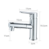 economico Classici-Rubinetto Lavabo Bagno Estraibile / Doccetta Estraibile Finiture Elettrodeposte / Verniciate Rubinetteria Monocomando Monoforo Lavabo Bagno