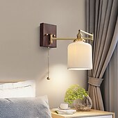 cheap Indoor Wall Lights-Modern Nordic Style Indoor Wall Lights LED Swing Arm Bedroom Copper Wall Light 220-240V