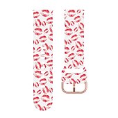 baratos Pulseiras de relógio Fitbit-Pulseira de Smartwatch Compatível com Fitbit Versa 2 / Versa Lite / Versa SE / Versa Silicone Relógio inteligente Alça Impermeável Ajustável Respirável Estampado Floral Substituição Pulseira