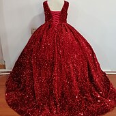 halpa Mekot kukakkoristeilla-Tyttöjen 3D Yhtenäinen Kukkatyttömekko Mekko Hihaton Kesä Kevät Häät Juhla söpö tyyli Prinsessa Lapset 3-10 vuotta A linjainen mekko Epäsymmetrinen Normaali