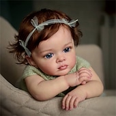preiswerte Puppen-24-Zoll-Reborn-Baby-Puppe Reborn-Puppe Tutti Kleinkind Mädchen mit Genesis-Farbe hochwertige 3D-Haut mehrere Schichten Malerei sichtbare Ader
