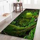 baratos tapetes para sala e quarto-Linda paisagem madeiras tecido de flanela impresso colchão de entrada para casa colchão colchão de banheiro colchão