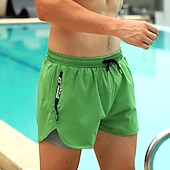 abordables maillots de bain et shorts de surf-Homme Short de bain Short de Bain Natation Séchage rapide Poids Léger Short de bain Maillot de bain Avec poches Doublure de compression Cordon Natation Surf Plage Sports nautiques Couleur Pleine Eté
