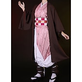 Χαμηλού Κόστους Κοστούμια Anime-Kamado Nezuko Anime Στολές Ηρώων Σύνολα Κιμονό Κοστούμια Cosplay Επίστρωση Εσώρουχα Επιγονατίδες Για Γυναικεία Ενήλικες