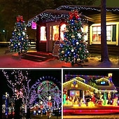 levne Solární řetězec světla-Venkovní pohádková řetězová světla solární 30m-300LED 50m-500LED vodotěsná dálková ovládání světla na stromy svatební párty sváteční dekorace zahrady