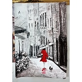 cheap Landscape Paintings-Mintura Handmade City Landscape Oil Painting On Canvas Wall Art Decoration Modern Abstract Picture For Home Decor Rolled Frameless Unstretched Painting