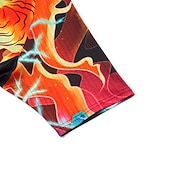 economico Set di abbigliamento da uomo-Per uomo Maglia da ciclismo con pantaloncini Manica Corta Mountain Bike MTB Ciclismo su strada Estate Primavera Blu + arancio Tigre Bicicletta Cuscinetto 3D Asciugatura Rapida Tasca Posteriore