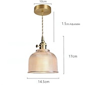 economico Luci a sospensione-14,5 cm lampada a sospensione design singolo led vetro rame stile vintage elettrolitico stile nordico 220-240v