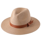 cheap Hats-Women&#039;s Cowboy Hats 1pcs Basic Brown Band Western Hats