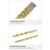 cheap Drill Bit Set-19pc/lot 1mm-10mm Titanium Metalworking Hard Metal HSS Twist Drill Bit Set For Drilling Stainless Steel