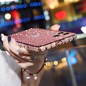abordables Carcasas iPhone-teléfono Funda Para iPhone 14 13 12 11 Pro Max Mini X XR XS Max 8 7 Plus Funda Trasera Marco Antigolpes para mujer niña Brillo ostentoso brillante Antigolpes TPU Brillante Metal
