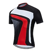 economico Set di abbigliamento da uomo-Per uomo Maglia da ciclismo con pantaloncini Manica Corta Mountain Bike MTB Ciclismo su strada Estate Primavera Blu Giallo Rosso A righe Bicicletta Cuscinetto 3D Asciugatura Rapida Tasca Posteriore