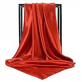 billige skjerf-1 stk 90*90cm ensfarger halsduk hijab skjerf for kvinner silke sateng pannebånd hår skjerf kvinnelige firkantede sjal hodeskjerf for damer