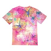 Fete 3D Animal Fluture Tricou Manșon scurt Tipărire 3D Vară Primăvară Activ Modă Drăguţ Poliester Copii 3-12 ani În aer liber Zilnic Fit regulat ieftine Desen animat 3D al fetei-Fete 3D Animal Fluture Tricou Manșon scurt Tipărire 3D Vară Primăvară Activ Modă Drăguţ Poliester Copii 3-12 ani În aer liber Zilnic Fit regulat