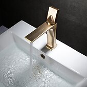 abordables Robinets de lavabo-robinet de lavabo de salle de bain - robinets de bain monotrou classiques électroplaqués