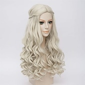 economico Parrucche dei personaggi dei film-cosplay alice nel paese delle meraviglie 2 parrucche specchio della regina bianca parrucche sintetiche parrucche ondulate lunghe parrucche di halloween