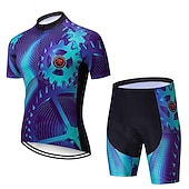 preiswerte Herrenbekleidungs-Sets-21Grams Herren Radtrikot mit Radhose fahrradbekleidung set Kurzarm MTB Mountain Rennrad Grün Schwarz Grau Ausrüstung Fahhrad Sportkleidung 3D-Pad Atmungsaktiv Rasche Trocknung
