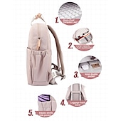 baratos Bolsas, estojos e luvas para laptop-mochilas para laptop 14 15,6 polegadas compatíveis com macbook air pro, hp, dell, lenovo, asus, acer, chromebook notebook à prova d&#039;água poliéster à prova de choque cor sólida para viagens, presente