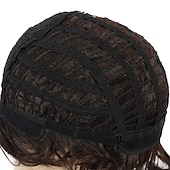 economico Parrucche da festa-parrucca da uomo divertente parrucca da uomo corta riccia marrone parrucche anime cosplay parrucca di capelli cosplay parrucche di halloween