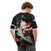 cheap Cartoon &amp; Movie Character Graphic-Genshin Impact Kaedehara Kazuha T-shirt Anime Cartoon Anime 3D Harajuku Graphic Kawaii For Couple&#039;s Men&#039;s Women&#039;s Adults&#039; Back To School 3D Print