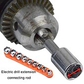 preiswerte Bohrer-Set-9-teiliges Universal-Steckschlüssel-Set 1/4 Zoll 6,35 mm Vierkantantrieb Sechskant-Adapter metrisch 5-13 mm Hülsenumwandlung Autoreparaturwerkzeug Steckschlüssel