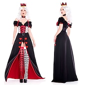cheap Women&#039;s Costumes-Fairytale The Red Queen Evil Queen Cosplay Costume Vacation Dress Sweet Movie Cosplay for Women&#039;s Adults&#039; Masquerade