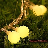  venkovní led koule koule řetězová světla 100/50/30 m víla světlo 800/400/300 led pro párty zahrada dvoře barevné romantické dekorace osvětlení IP44 vodotěsné