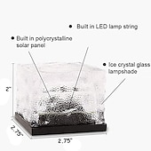 economico Luci paesaggistiche-Luci solari per pavimentazione in mattoni 2 pezzi per esterni a led cubetti di ghiaccio luce paesaggistica impermeabile per piastrelle da pavimento per giardino patio passaggio stagno decorazione