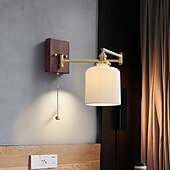 cheap Indoor Wall Lights-Modern Nordic Style Indoor Wall Lights LED Swing Arm Bedroom Copper Wall Light 220-240V
