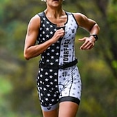 Χαμηλού Κόστους Γυναικεία ρούχα τριάθλου-Γυναικεία Ολόσωμη στολή για τρίαθλο Αμάνικο Ποδηλασία Βουνού Ποδηλασία Δρόμου Καλοκαίρι Άνοιξη Φθινόπωρο Μαύρο Ανθισμένο Ροζ Μπλε Ποδήλατο Γρήγορο Στέγνωμα Moale Σκούπισμα ιδρώτα Ελαστικό Αναπνέει