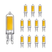 voordelige Ledlampen met twee pinnen-10 stks super heldere g9 led-lamp dimbare 220 v glas lamp constante power licht led-verlichting g4 cob lampen