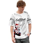 cheap Cartoon &amp; Movie Character Graphic-Genshin Impact Kaedehara Kazuha T-shirt Anime Cartoon Anime 3D Harajuku Graphic Kawaii For Couple&#039;s Men&#039;s Women&#039;s Adults&#039; Back To School 3D Print