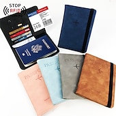 cheap Card Holders &amp; Cases-Rfid Passport Bag Pu Leather Multi-function Can Put Sim Card Id Bag Leather Case Passport Holder