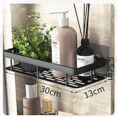abordables Estantes para baño-Carrito de ducha, cesta triangular para baño, ventosa, tipo de pared, espacio, cuarto de ducha de aluminio, triángulo, estante de esquina para inodoro no perforado