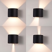 cheap Outdoor Wall Lights-Outdoor Wall Light LED Wall Lamp 12W Double Light Source Waterproof Adjustable Luminous Angle Warm White/White Light Two-color Wall Lamp AC85-265V
