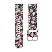baratos Pulseiras de relógio Fitbit-Pulseira de Smartwatch Compatível com Fitbit Versa 2 / Versa Lite / Versa SE / Versa Silicone Relógio inteligente Alça Impermeável Ajustável Respirável Estampado Floral Substituição Pulseira