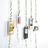 cheap HawaiianSummer Party-265 Ft Leaf Ribbon Artificial Vines Leaves String Trim Ribbon Wild Jungle Botanical Greenery for Baby Shower Party Wedding Home Wreaths &amp; DIY Craft