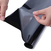 baratos películas de janela-Filme para janela de vidro que cobre a janela, filme preto, decoração de privacidade estática, autoadesivo para bloqueio de UV, controle de calor, adesivos para janelas de vidro 100x45cm/39x18inches
