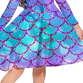 Girls ' 3D Sellő Ruha Hosszú ujj 3D nyomtatás Tavasz Ősz Napi Szabadság Vakáció aranyos stílus Alkalmi Édes Gyerekek 3-10 év Swing ruha A vonalú ruha Térd feletti Poliészter Normál olcso 3D Shining Vision ruha-Girls ' 3D Sellő Ruha Hosszú ujj 3D nyomtatás Tavasz Ősz Napi Szabadság Vakáció aranyos stílus Alkalmi Édes Gyerekek 3-10 év Swing ruha A vonalú ruha Térd feletti Poliészter Normál