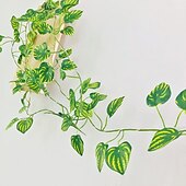 ieftine Alimentare Energie Solară-ghirlande solare de iederă artificială lumini suspendate pentru decorarea grădinii 2m 20 led-uri în aer liber ip65 frunze rezistente la apă lumini de zâne curte acasă balcon terasă vacanță nunta